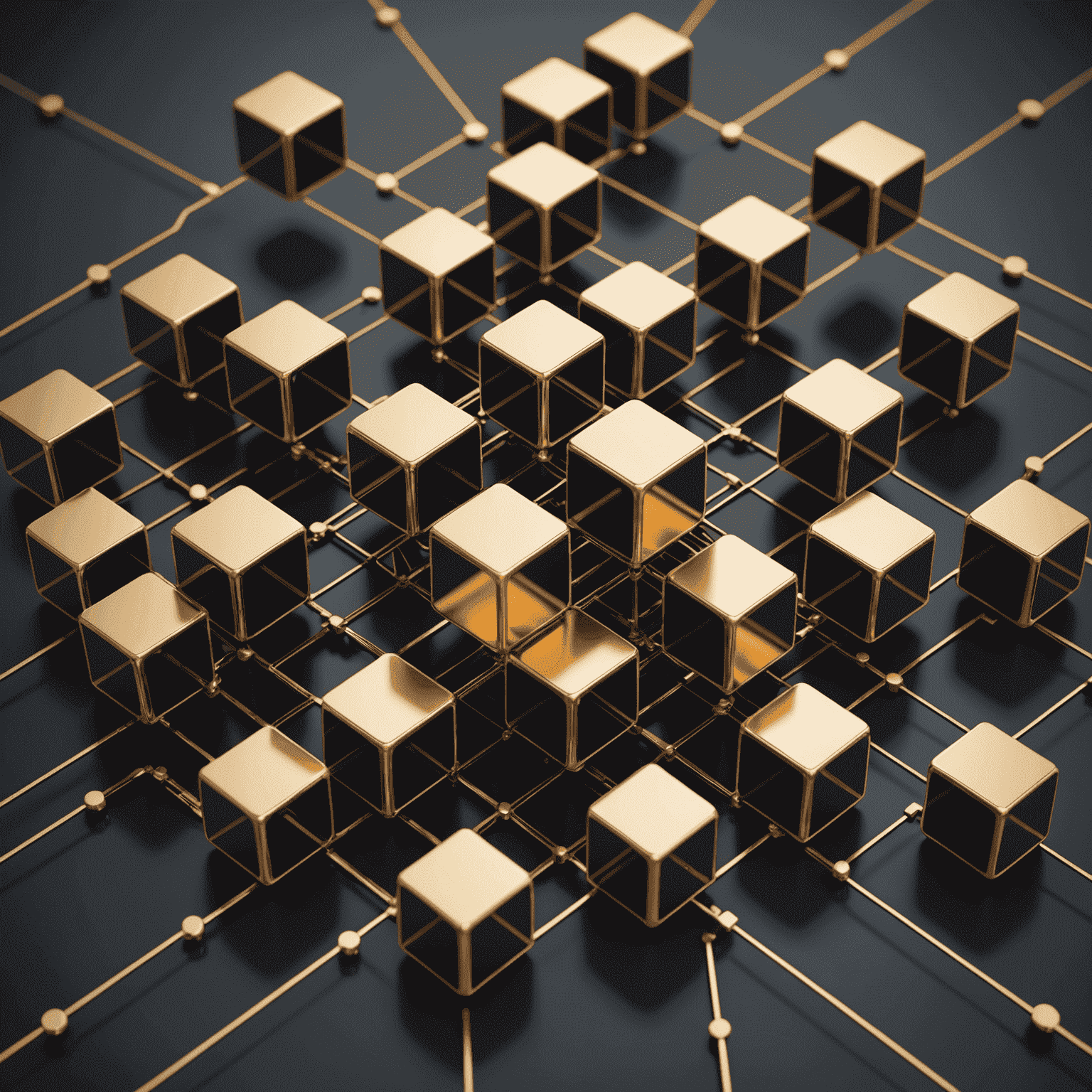 An illustration depicting a network of interconnected blocks, symbolizing the blockchain technology and its potential to revolutionize business transactions